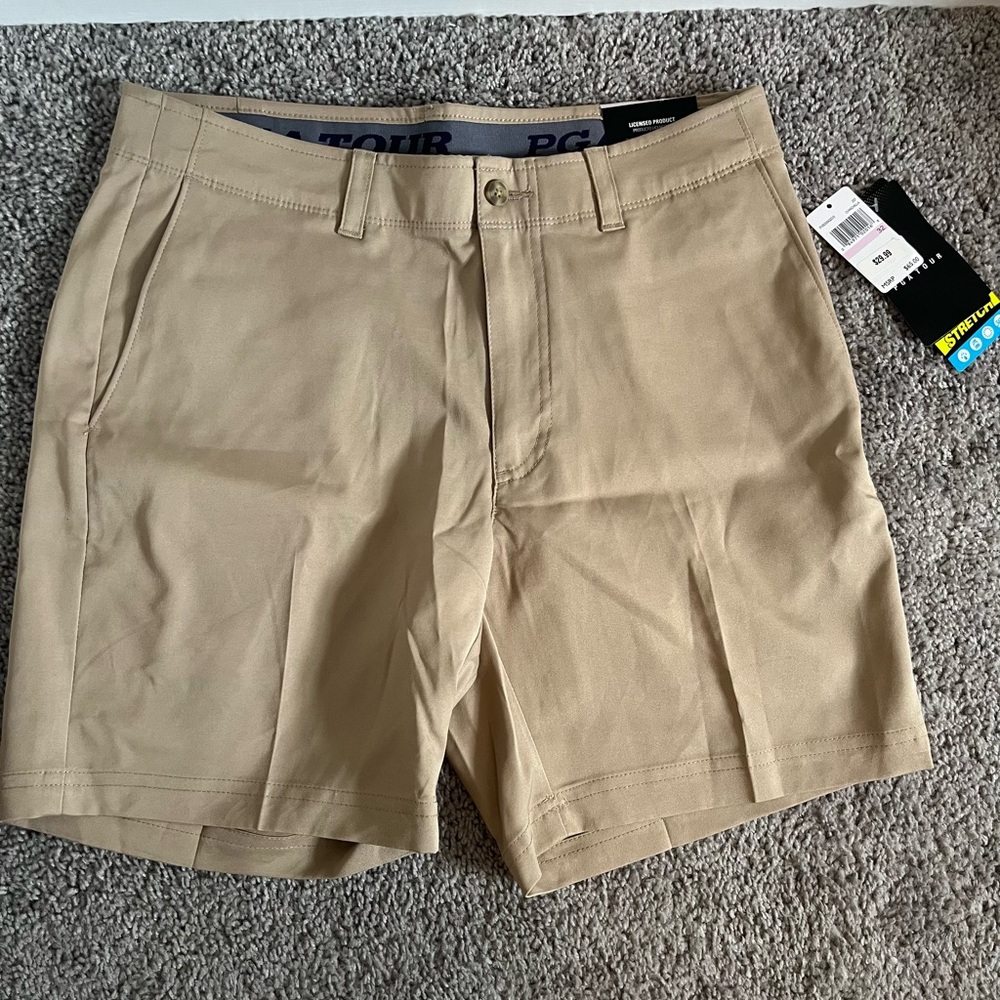 PGA Tour Men's Tan Shorts